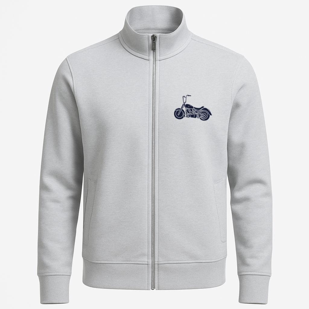 Classic Motorcycle Side View Illustration Design Jacket