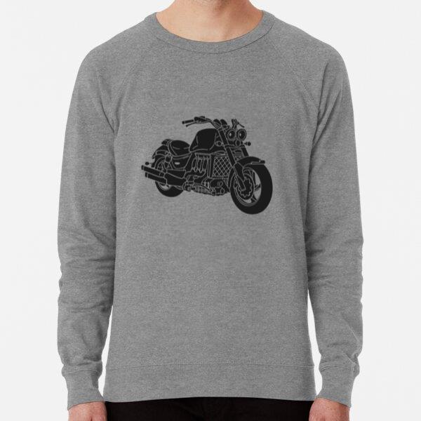 Detailed Motorcycle Silhouette Sweatshirt