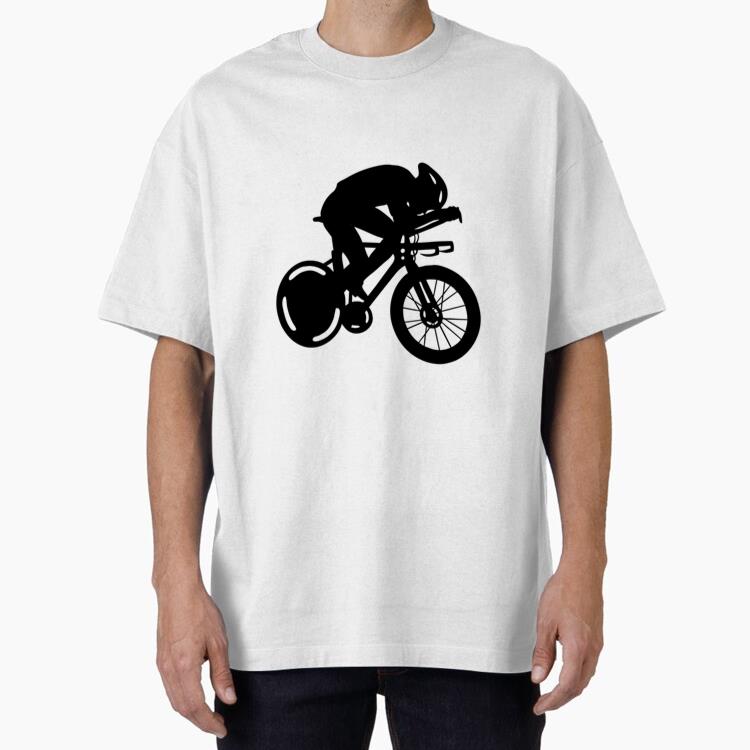 Dynamic Cyclist Silhouette Design T-Shirt