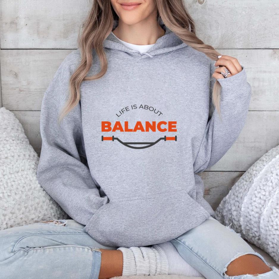 Life Is About Balance Bike Lettering Hoodie