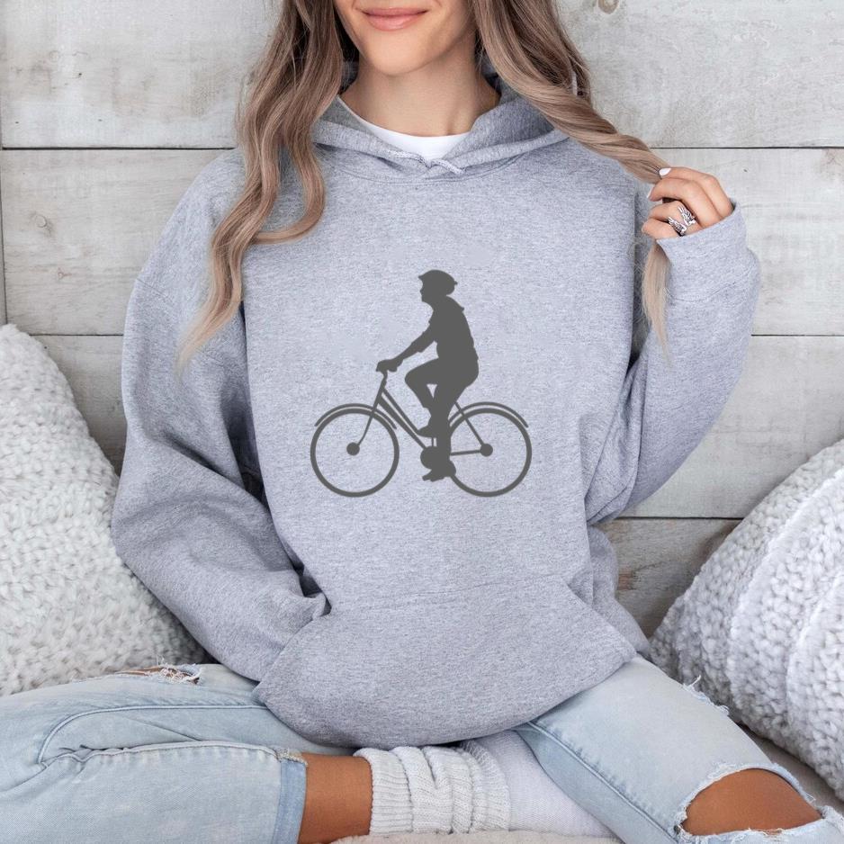 Male Cyclist Silhouette Hoodie