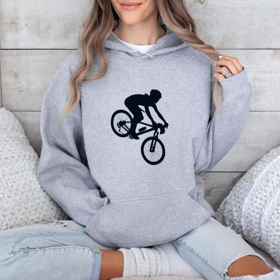 Man Biking Silhouette Hoodie