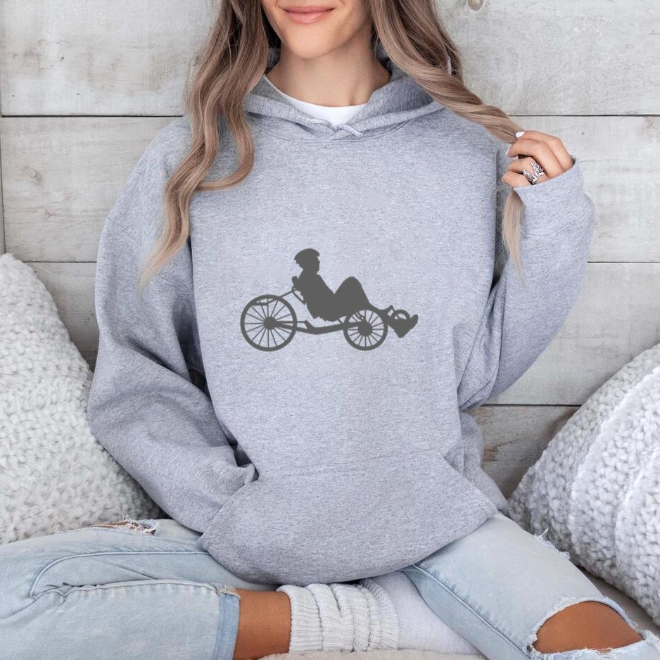 Man Riding Bicycle Silhouette Hoodie