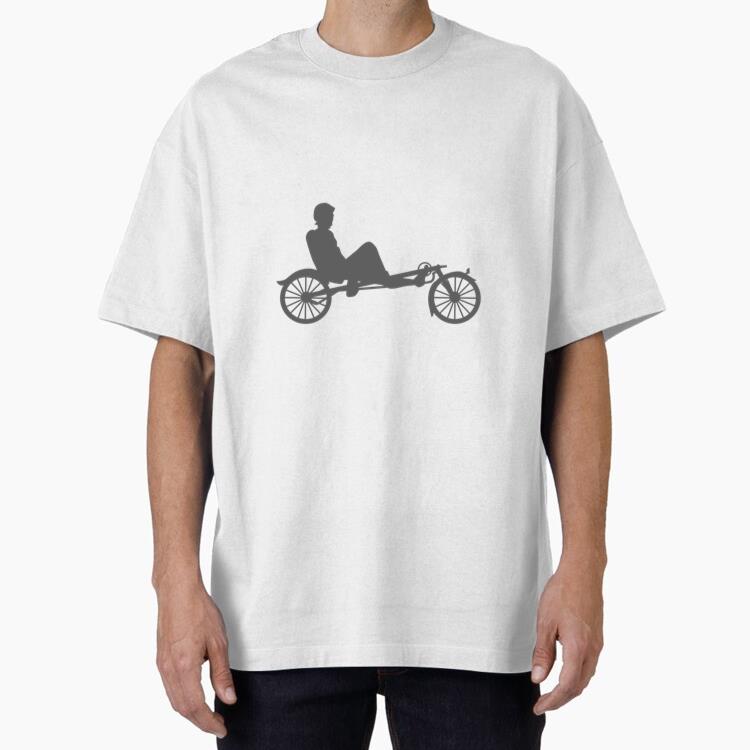Man Riding Recumbent Bike Silhouette T-Shirt