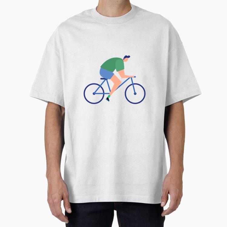 Man Sportsman Bike Bicycle Flat Person T-Shirt