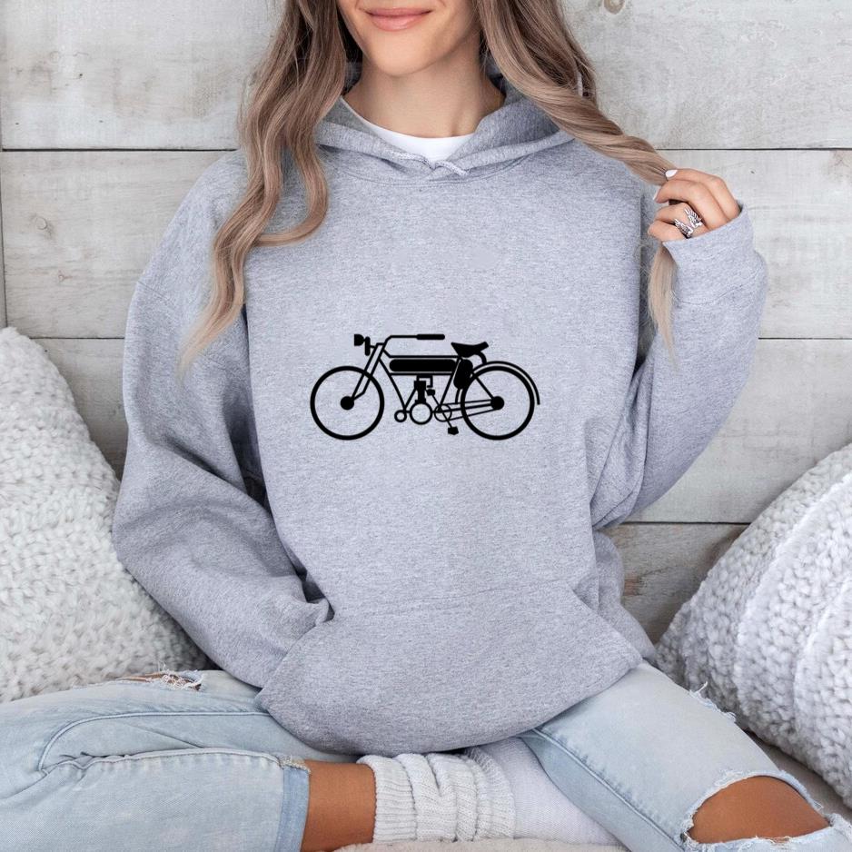 Motorized Bicycle Silhouette Hoodie