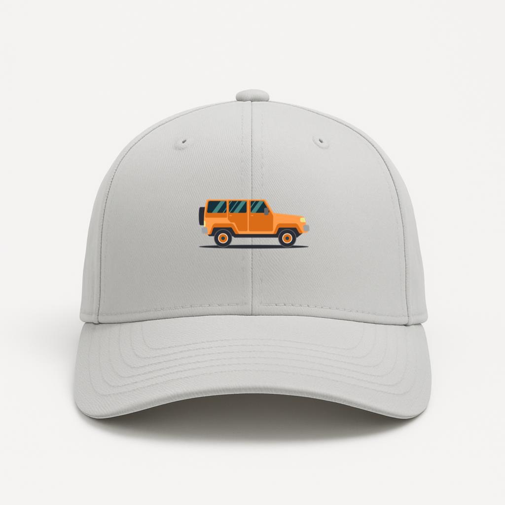 Orange Truck Car Flat Cap
