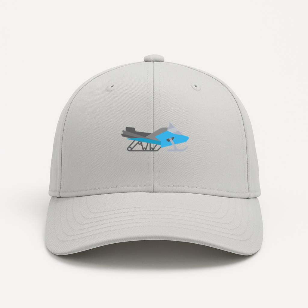 Semi Flat Blue Snowmobile Cap