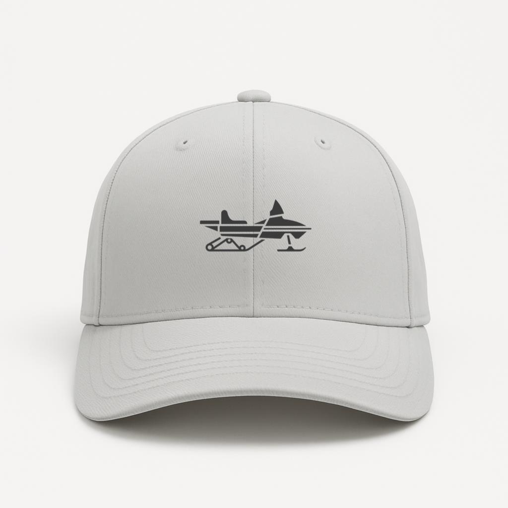 Side Snowmobile Silhouette Cap