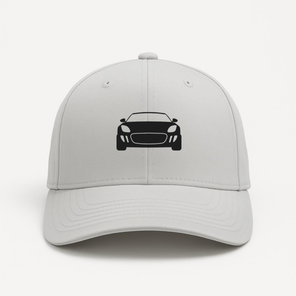 Sport Car Front View Silhouette Cap