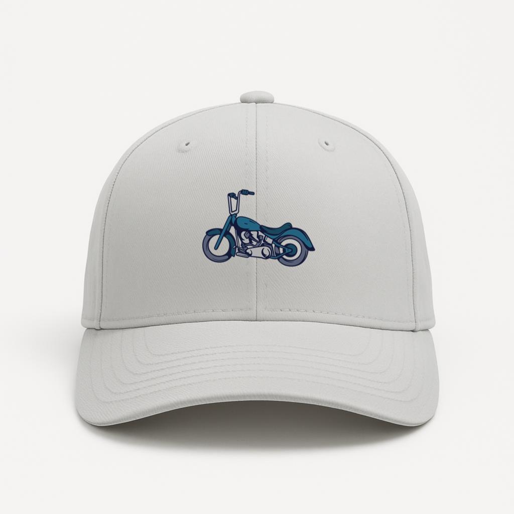 Stylish Motorcycle Illustration Design Cap