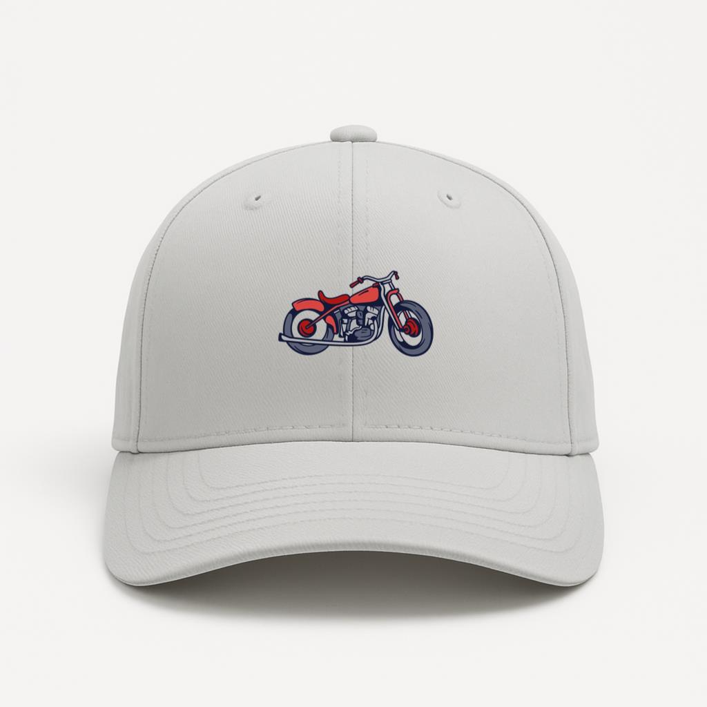 Stylish Vintage Motorcycle Illustration Cap